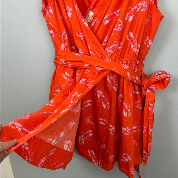 Anthropologie Maeve Plus Size Mainely Lobster Wrap Mini Dress Sz 2X - Picture 10 of 16